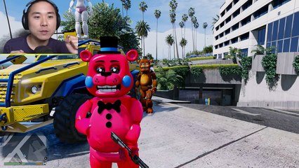 ANIMATRONICS vs EVIL MINIONS! (GTA 5 Mods For Kids FNAF RedHatter)