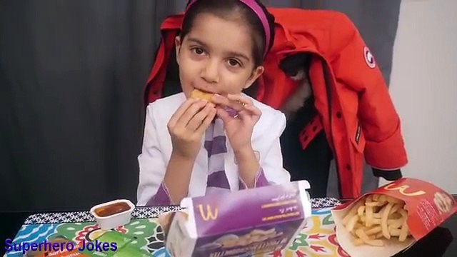 DOC MCSTUFFINS HAS TUMMY ACHE AND GETS A CHICKEN VOICE AT KFC, MOMMY GIVES NEEDLE AND CHECK UP