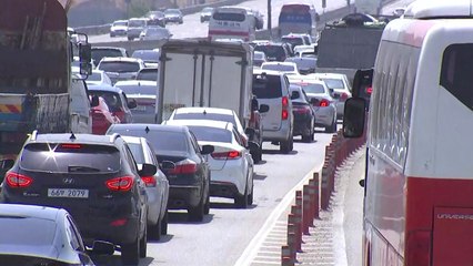 고속도로 상행선 정체 시작...저녁 6시 절정 / YTN