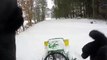 John Deere 1025r - plowing snow
