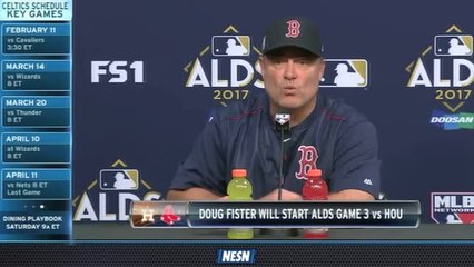 John Farrell On Decision To Start Doug Fister In Game 3
