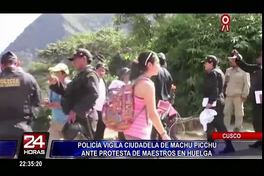 Cusco: profesores en huelga llegaron hasta Machu Picchu
