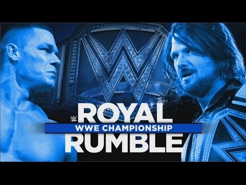 John Cena Vs AJ Styles Royal Rumble 2017 Full WWE Championship Match *John Cena Ties Ric Flair