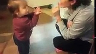 2 year baby fighting with her mother like a boss