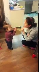 2 year baby fighting with her mother like a boss