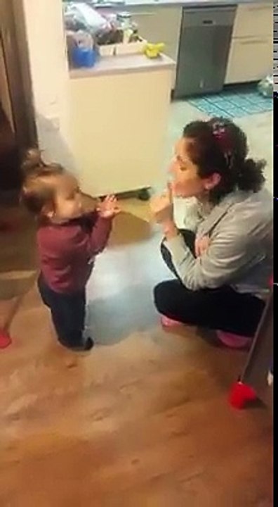 2 year baby fighting with her mother like a boss