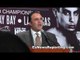 Oscar De La Hoya: The best man tonight was Danny Garcia Press Conference - amir khan vs danny garcia