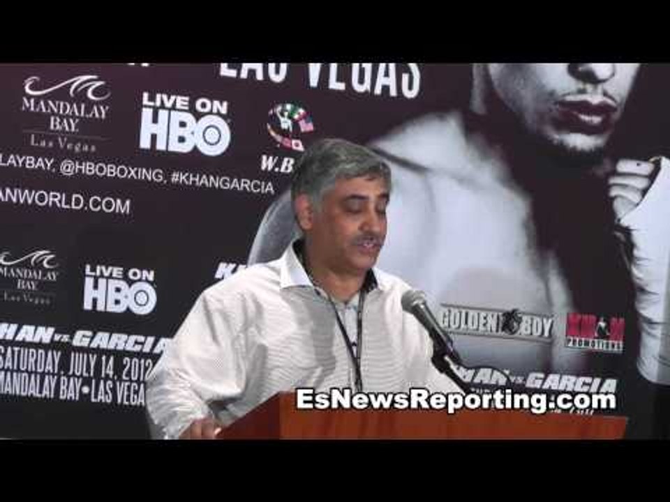 Amir Khan's Dad Emotional At Post Fight Presser - amir khan vs danny garcia