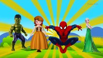 Wrong Heads Funny Frozen Elsa Sofia the First Hulk Spiderman Finger Family Nursery Song Kids Toy Fun (2)