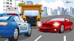 Kids Car Cartoon - The Blue Police Car & Big Race with Red Racing Cars in the City New Compilation