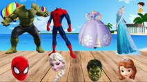 Wrong Heads Funny Frozen Elsa Sofia the First Hulk Spiderman Finger Family Nursery Song Kids Toy Fun