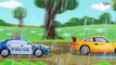 Police Car with Red Fire Truck and Tow Truck - Accident in the City | New Car Cartoon for Kids