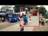 Horrible Accident  Speedy Bike Hits Boy In Karimnagar In Telangana