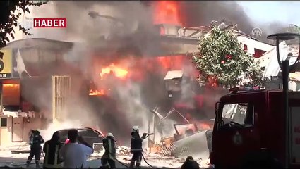 İşte sanayi sitesindeki patlama anı!