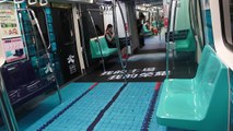 Le sol du métro de Taipei transformé en piscine
