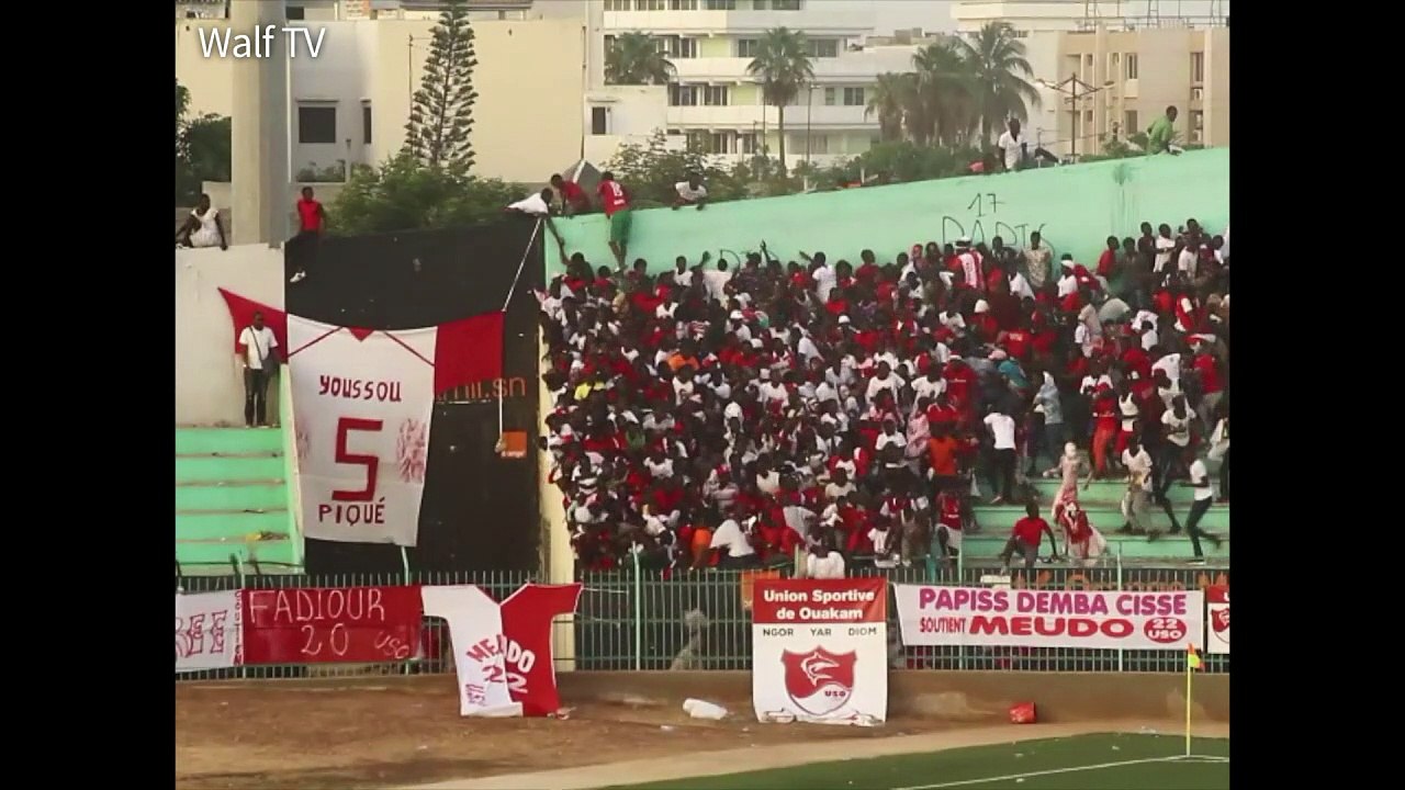 Shocking footage of Senegal stadium wall collapse