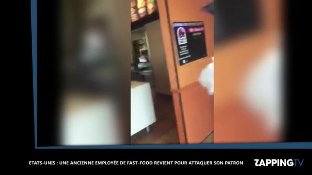 Etats-Unis : une ancienne employée de fast-food revient pour lancer des sacs sur son patron (vidéo)
