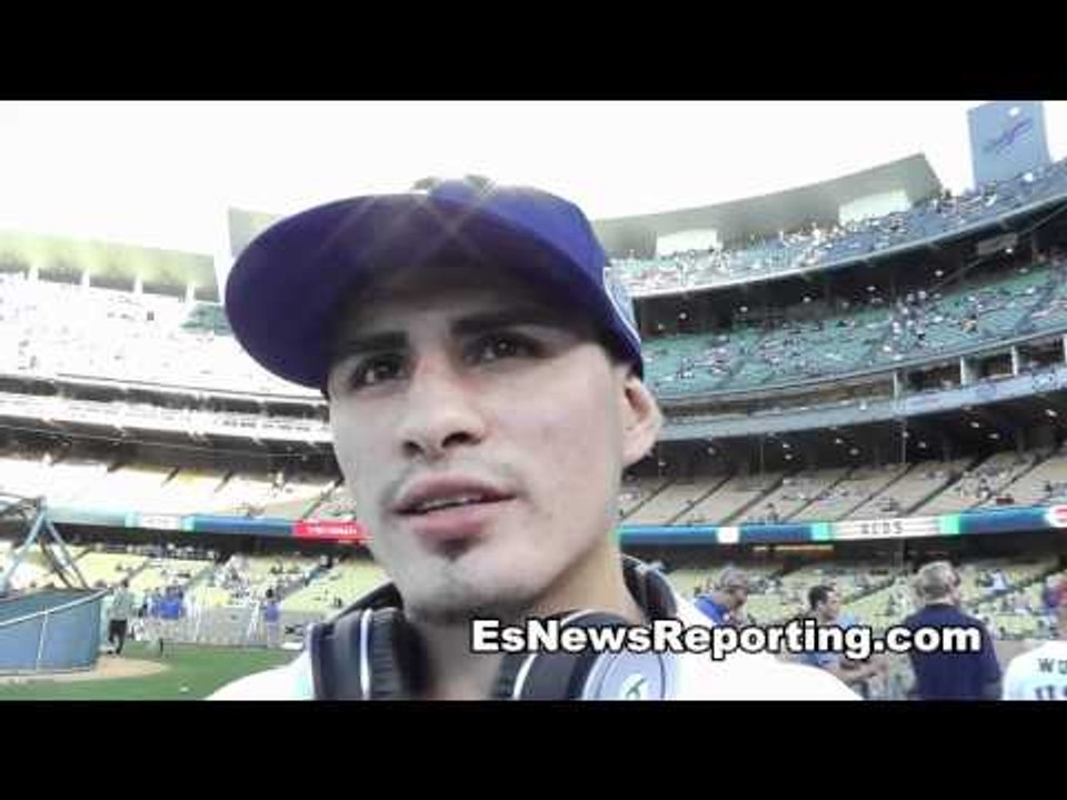 jose ramirez USA Boxing london 2012 throws first pitch at dodgers game