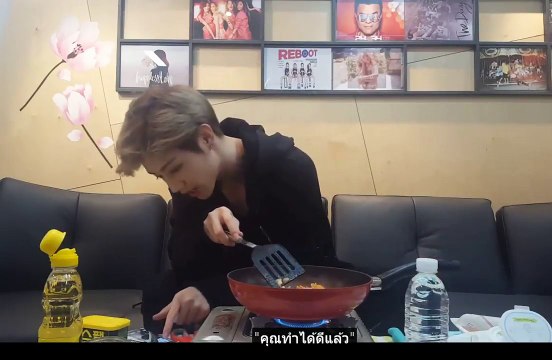 GOT7 thaisub - liveสด มาร์ค ทำข้าวผัดกิมจิให้ แบมแบมกิน