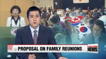 South Korea proposes reunion of separated families to the North