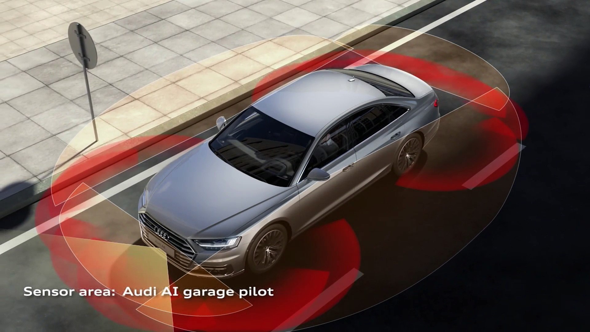 ⁣Audi A8 - Audi AI parking pilot and garage pilot Animation