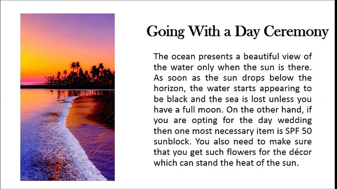 Important Things to Consider Before Planning a Seaside Wedding