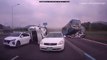 Un Bus se crash violemment en pleine autoroute en Corée du Sud et provoque un terrible accident