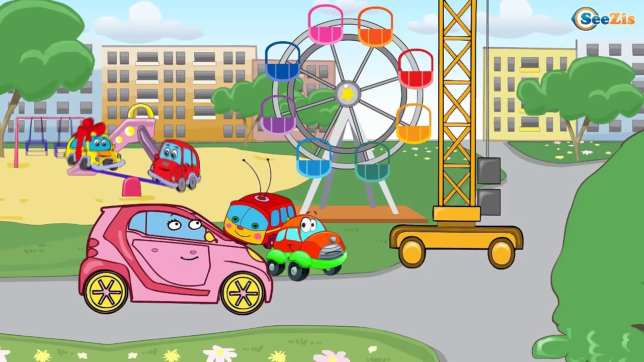 Caricaturas de coches. Grúa, Un Camion Monstruo, Hormigonera. Carros Para Niños Capitulos Completos