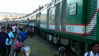 Full packed by people Sirajgang Express Train of Bangladesh Railway