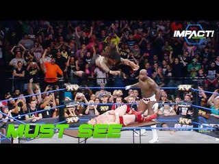 DeAngelo Williams Frog Splash to Chris Adonis On The Table #Slamm15 | #MustSee