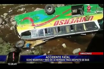 Amazonas: despiste de bus deja ocho muertos y más de 30 heridos