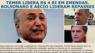 Bolsonaro defende Temer após ser pago para isso