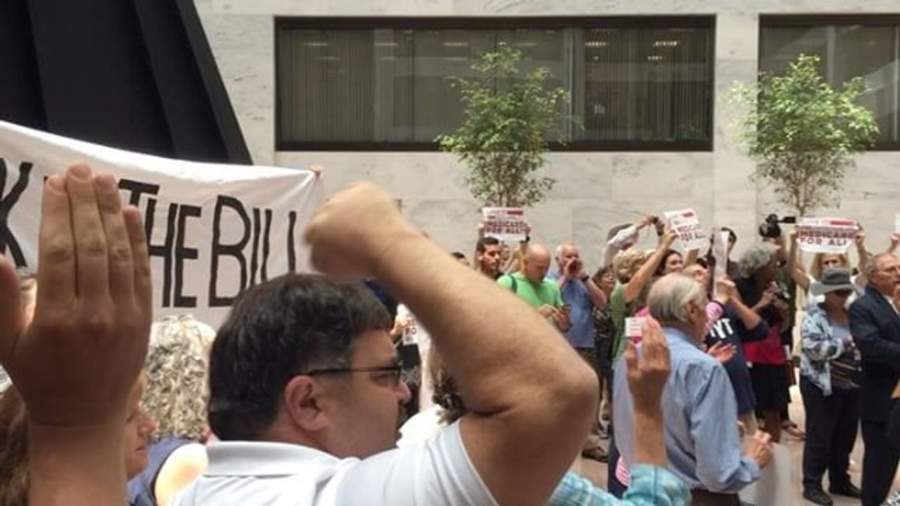Activists Stage Sit-In at US Capitol Building to Protest GOP Healthcare Bill