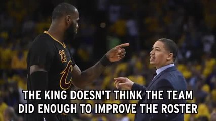 LeBron James Is Not Happy About The Cavaliers' Offseason