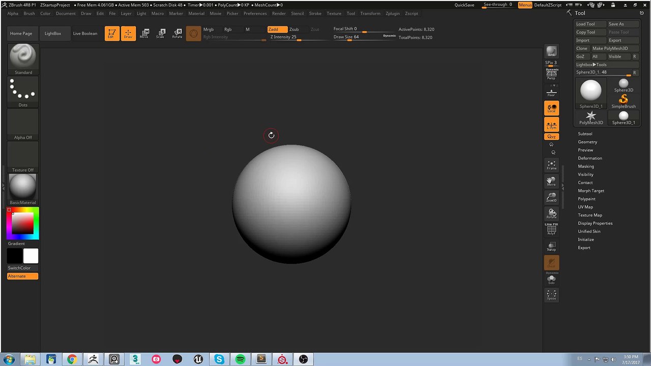 Exercise 1: sphere to cube