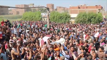 تشييع جنازة قتيل اشتباكات جزيرة الوراق بمصر