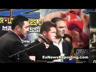 canelo alvarez reaction to Lopez win over Ortiz