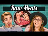 EATING RAW MEAT (Lamb, Cow, HUMAN?!) (College Kids vs Food)