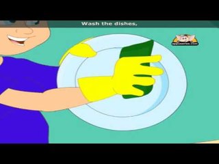 Wash the Dishes - Nursery Rhyme with Lyrics