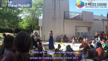 fête de fin d'année crêche Frégossy et groupe de musique Flamenco