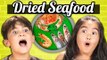 KIDS vs. FOOD - DRIED SEAFOOD (Shrimp, Squid, Sardines!!)