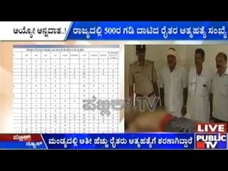 ರಾಜ್ಯದಲ್ಲಿ 500ರ ಗಡಿ ದಾಟಿದ ರೈತರ ಆತ್ಮಹತ್ಯೆ ಸಂಖ್ಯೆ!
