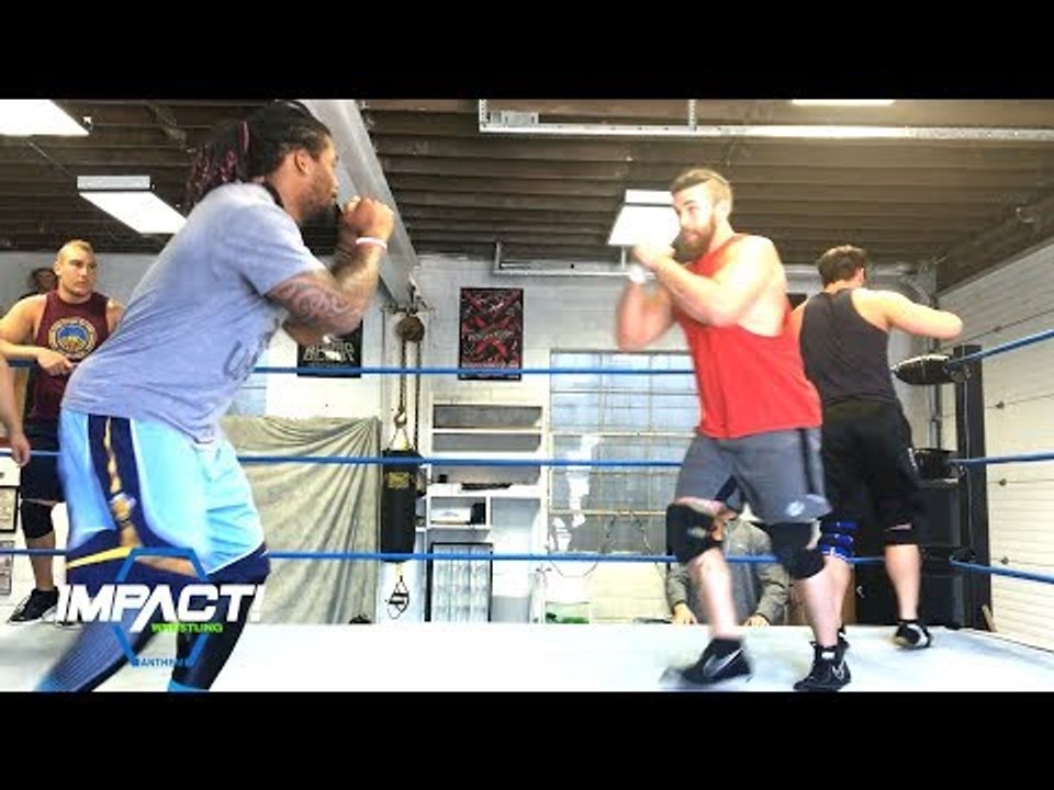 D'Angelo Williams IMPACT Wrestling Training Footage #Slamm15