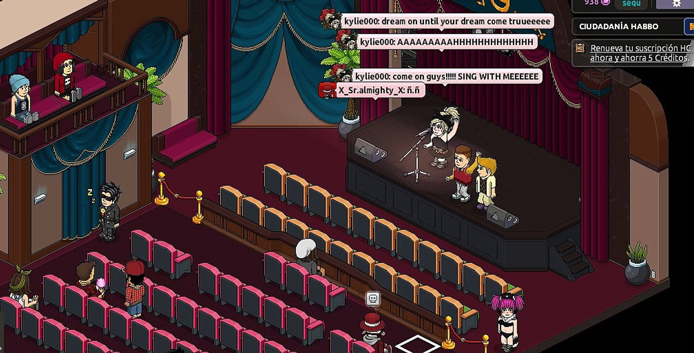 eduardo0012.- y HuguitoXeneize visitaron el teatro del habbo ES