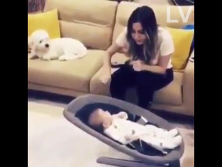 Funny, Puppy protect Baby if Mom Hit Baby.