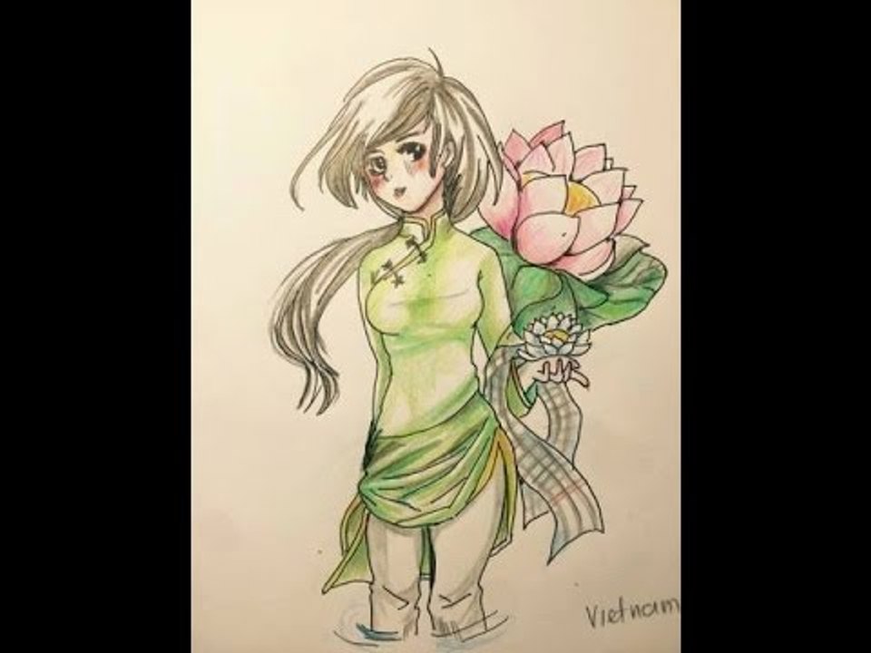 Hướng dẫn vẽ nàng VietNamChan