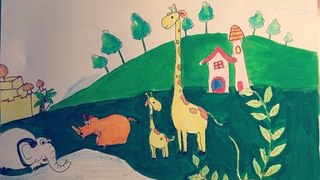 Drawing : Hướng dẫn vẽ và tô màu tranh phong cảnh cho bé - Bella Do