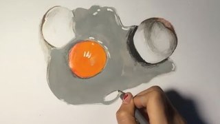 How to drawing 3D - Draw the egg