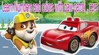 Learn Numbers and colors with paw patrol , cars ! Learning Colors Video for Kids & Toddlers!