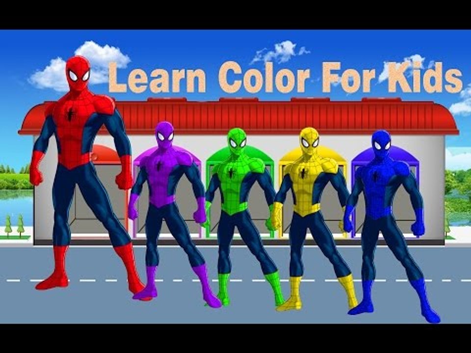 Learning Colors With Spiderman  Cartoon For Children   Learn Color For Kids   Kids Learning Video
